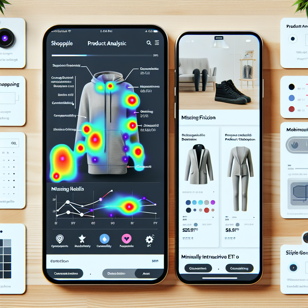 Annotated Shopify PDP with friction points and ideal AI assistant entry points