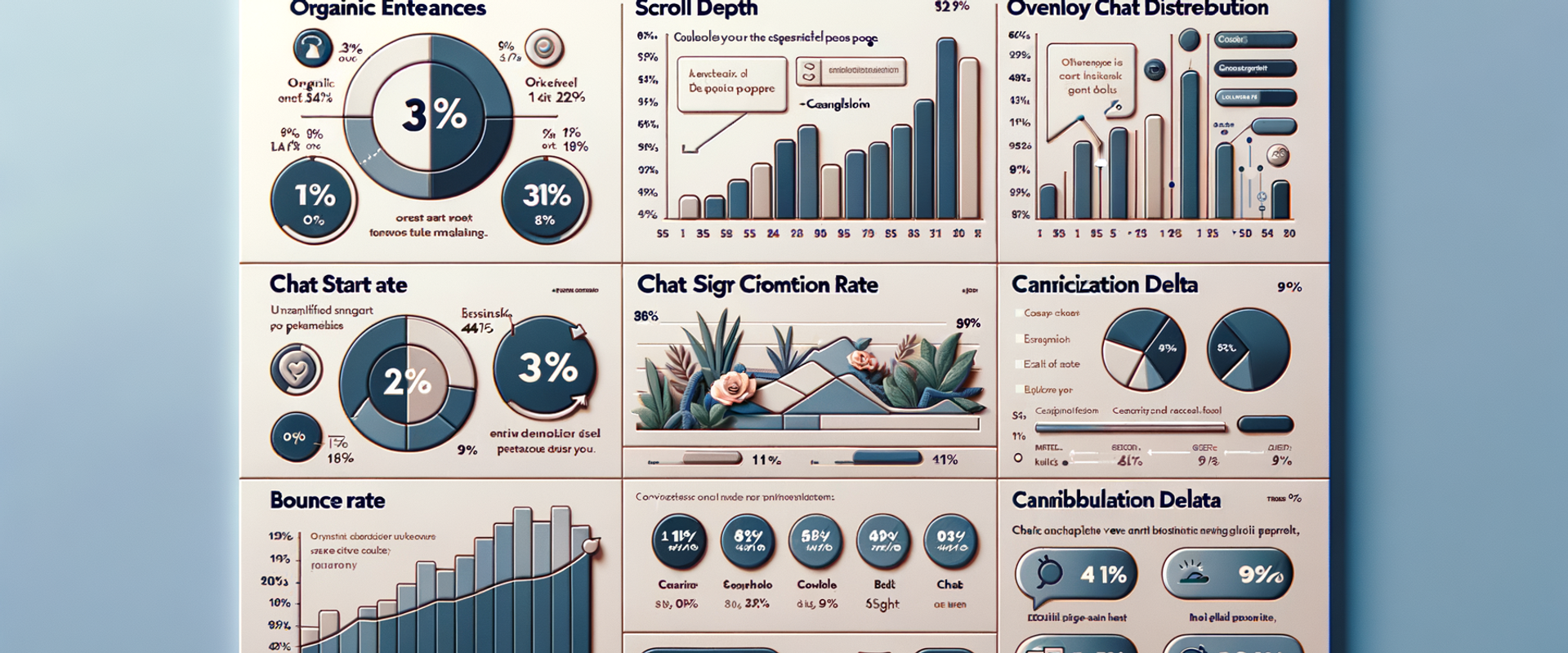 Analytics dashboard visualizing listicle vs. chat journey performance and cannibalization risk.