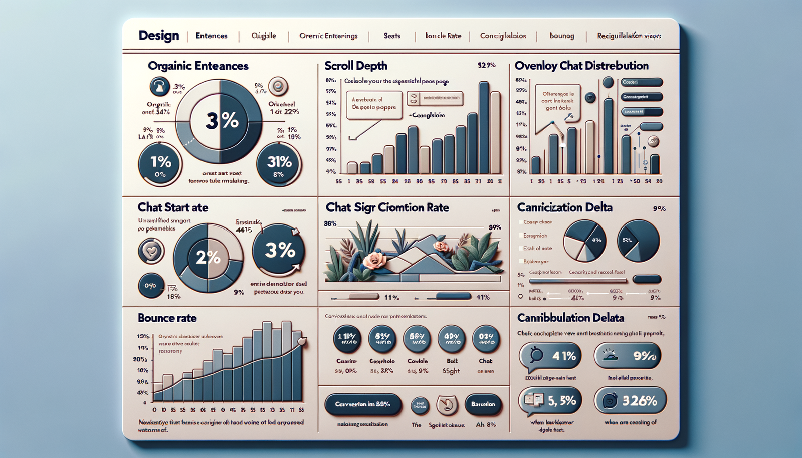 Analytics dashboard visualizing listicle vs. chat journey performance and cannibalization risk.