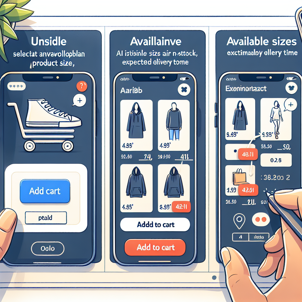 Storyboard of AI handling OOS: detect, suggest in-stock alternatives, and enable instant add-to-cart