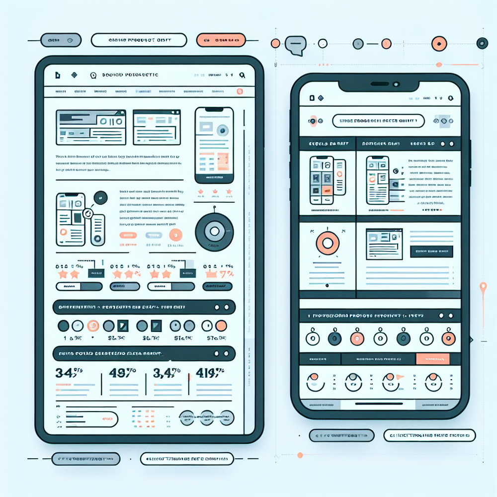 UX comparison of inline product embeds placed after an H2 versus a floating chat bubble on desktop and mobile, with scroll-depth and CTR annotations.