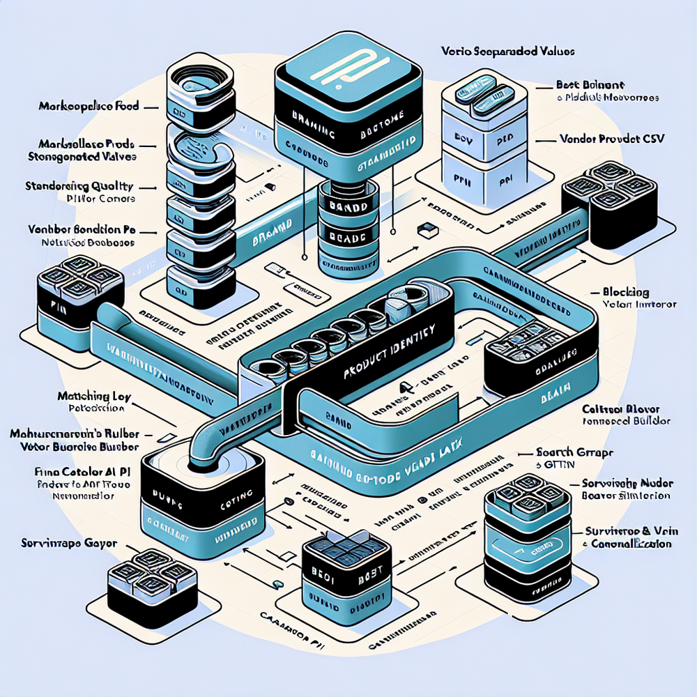 System architecture of an ASIN/UPC normalization and canonicalization pipeline.