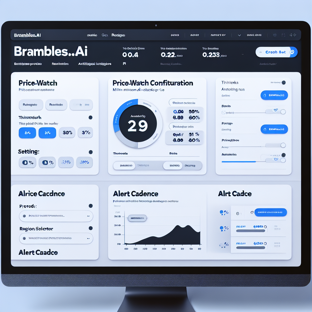 Configuration screen for Brambles price-watch and deal surfacing.