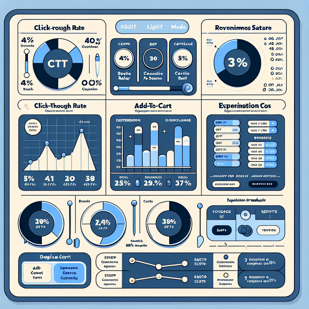 KPI dashboard highlighting CTR, ATC, RPS, and experiment results for context-aware recommendations.