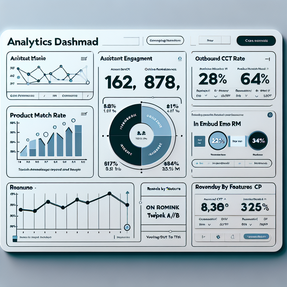 Publisher analytics view highlighting engagement, match rate, outbound CTR, and RPM trends.