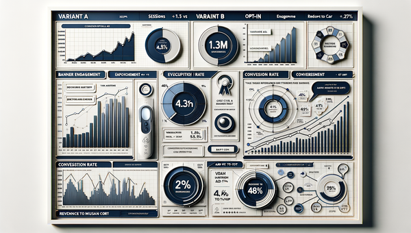Analytics view comparing banner RPM vs agentic assistant RPM with engagement and conversion funnel.