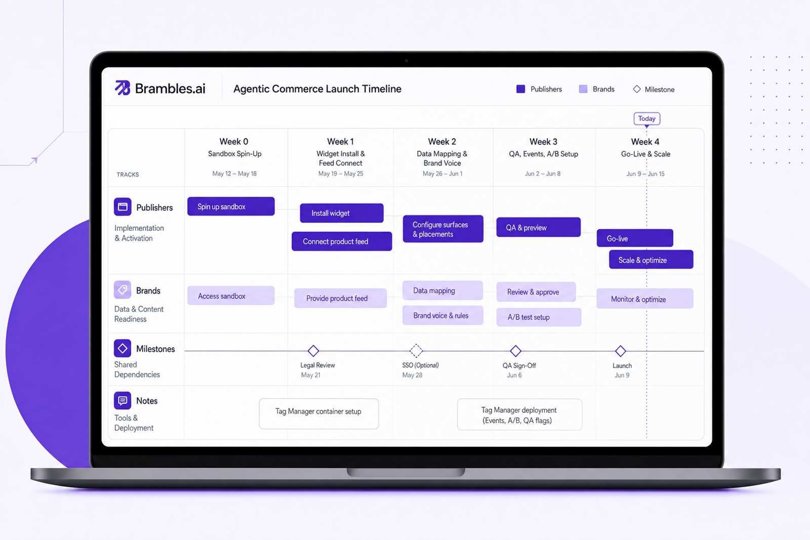 Week-by-week agentic commerce launch timeline (2–4 weeks)