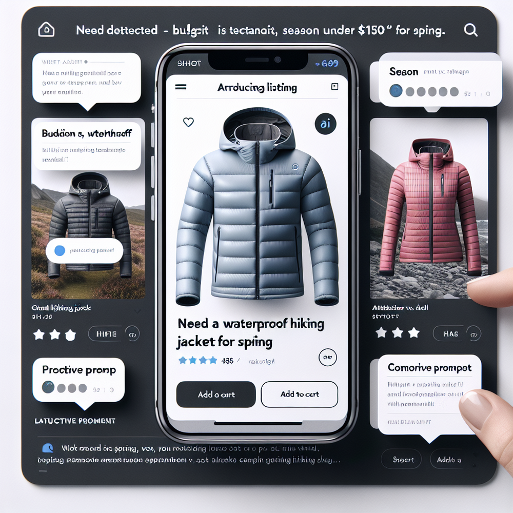 Conversational shopping flow extracting attributes and ranking products.