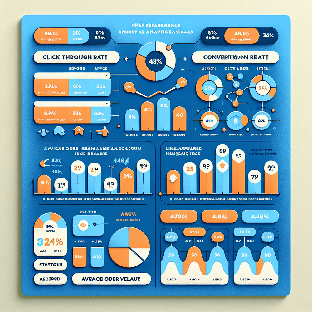 Analytics comparison visualizing KPI lifts after adding internal links to chat.