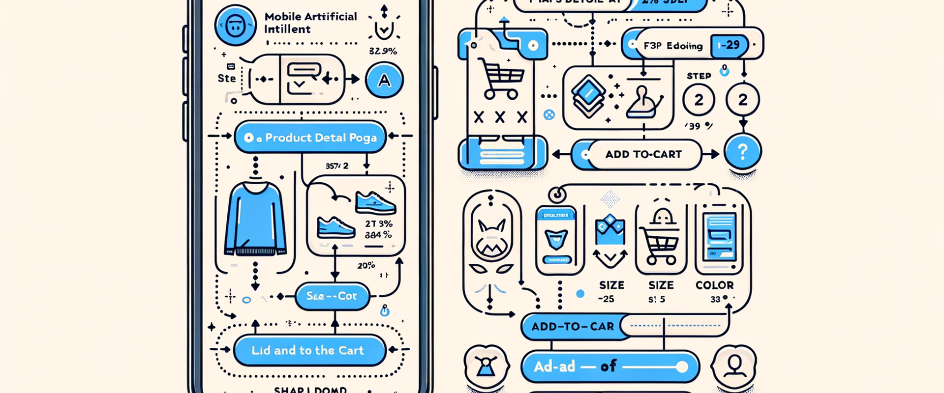 UX comparison: traditional PDP flow vs. in‑chat add to cart with fewer taps and lower drop‑off.
