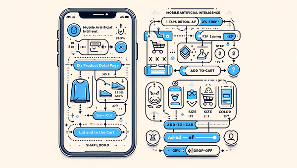 UX comparison: traditional PDP flow vs. in‑chat add to cart with fewer taps and lower drop‑off.