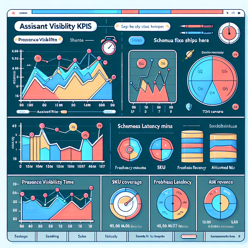 Analytics dashboard tracking presence, coverage, freshness, and revenue impact.
