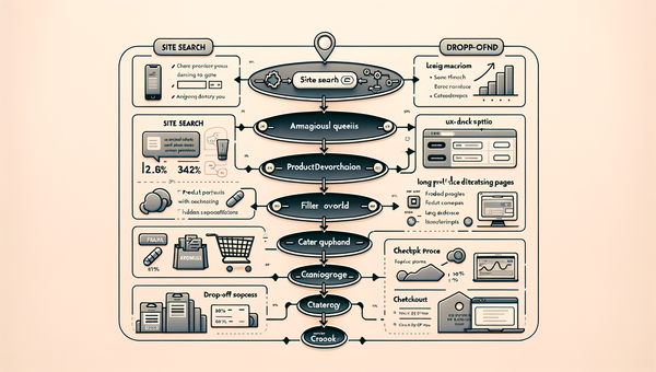 Diagram of a modern ecommerce funnel with labeled friction points and drop-off rates.