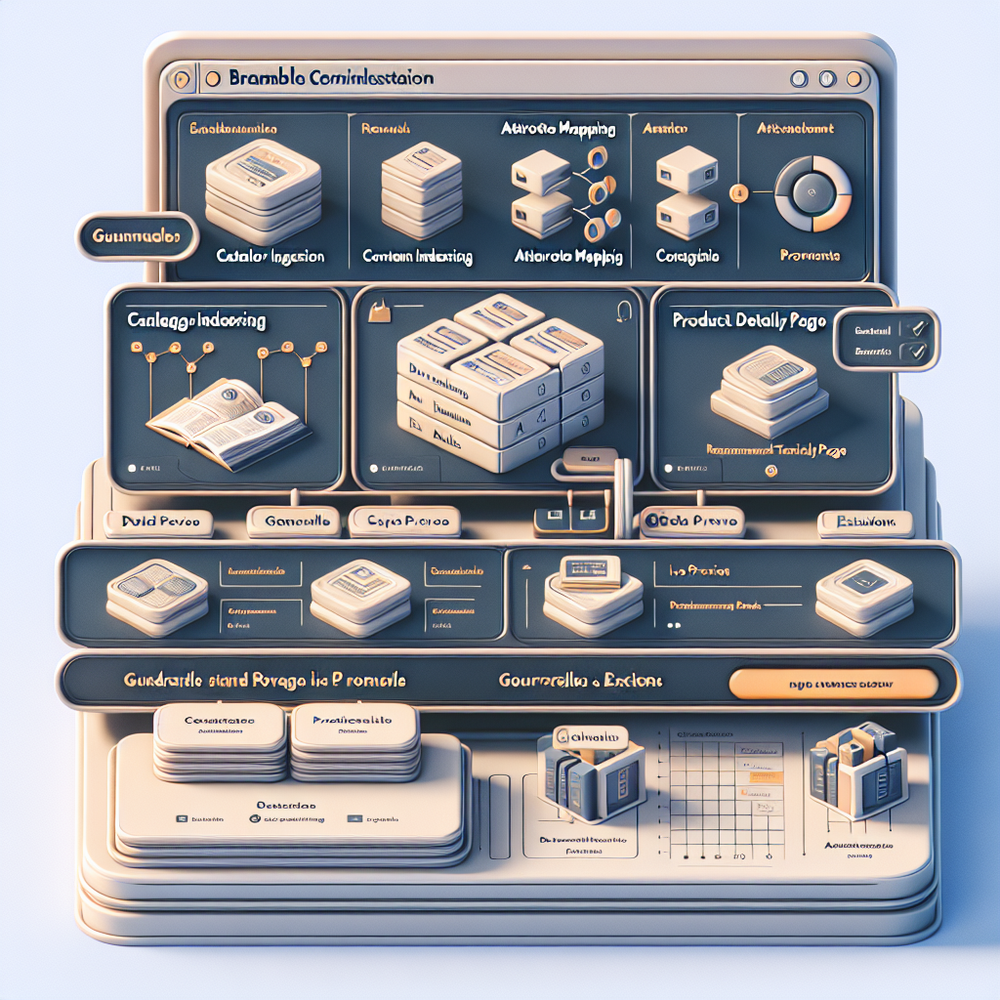 Illustrated view of Brambles.ai setup workflow with catalog, content, and guardrails.