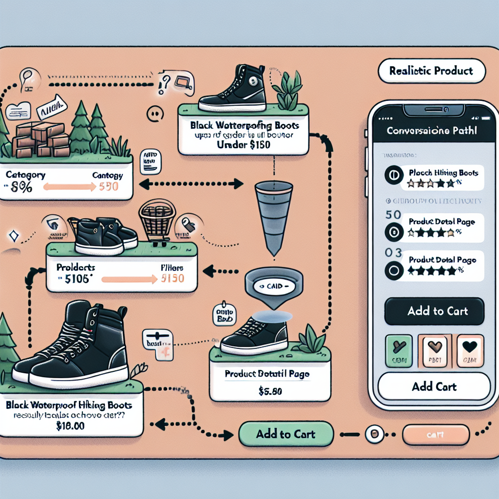 Diagram comparing traditional funnels vs conversational shopping paths and their drop-offs.