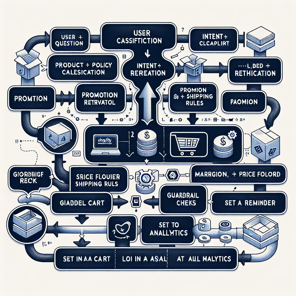 Operational flow of an agent from intent to safe action and analytics logging.