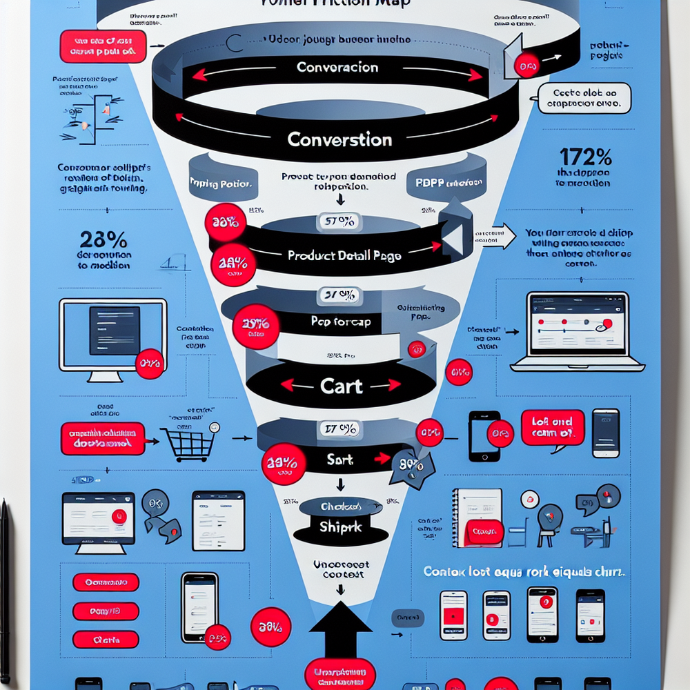 Diagram mapping where context is lost between discovery and checkout, highlighting drop-offs.