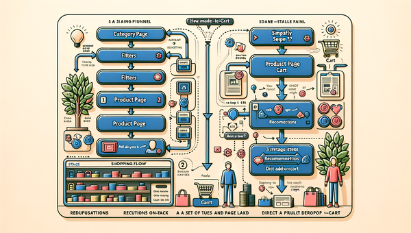 Diagram contrasting traditional browse funnels vs. agentic, question-to-cart flows.