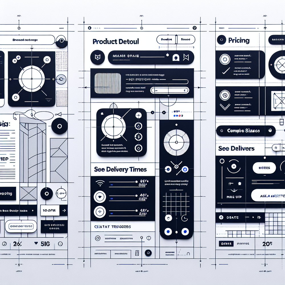 Wireframe highlighting ideal positions and microcopy for intent-rich internal links that trigger chat.