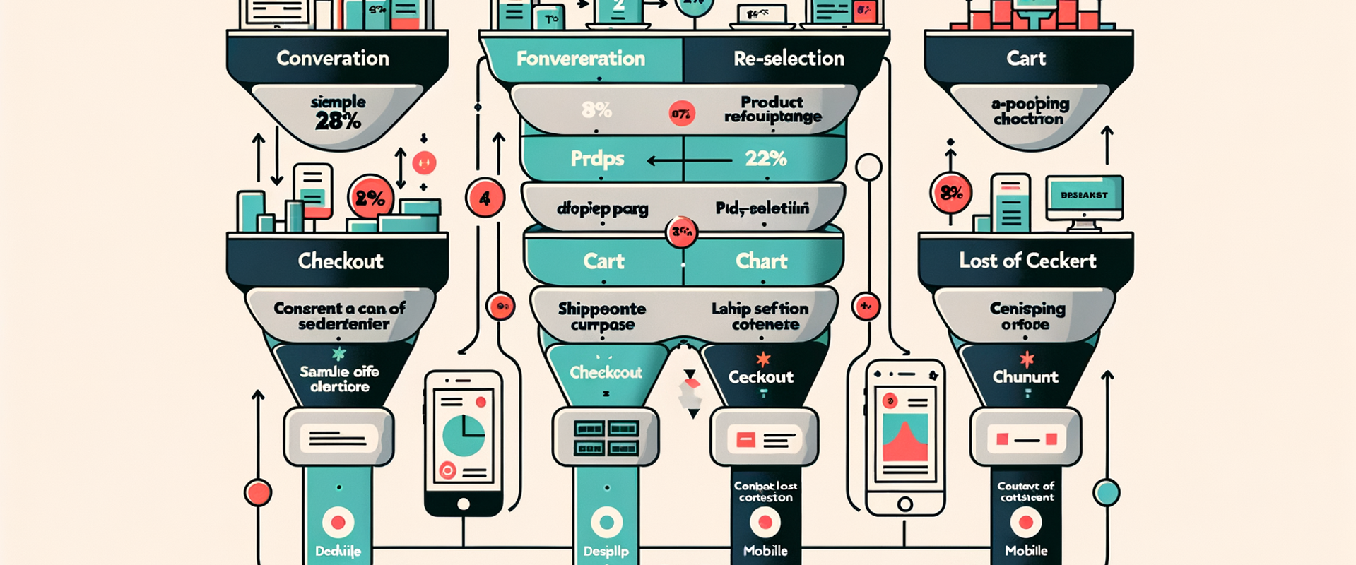 Diagram mapping where context is lost between discovery and checkout, highlighting drop-offs.