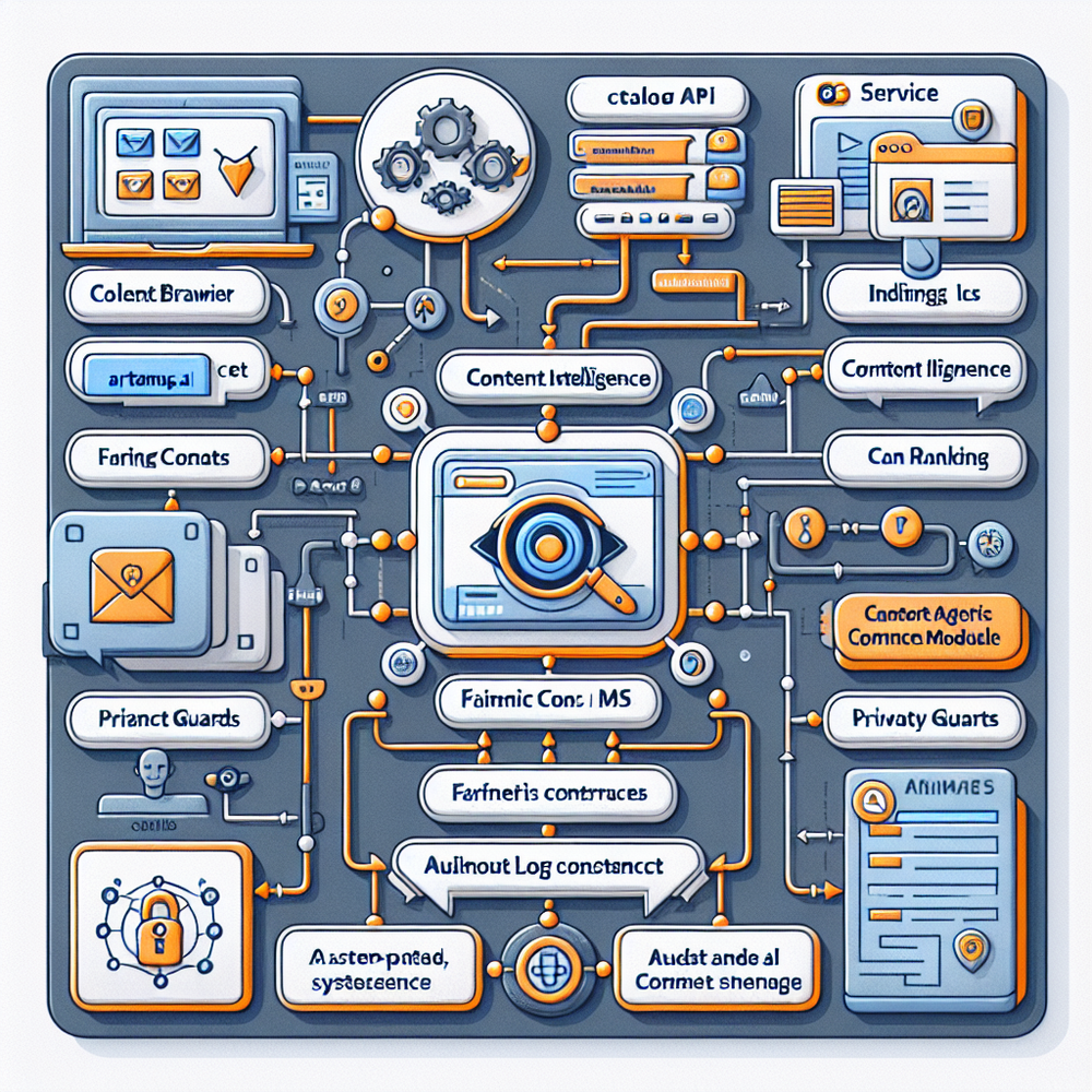 Implementation architecture showing client script, data sources, Brambles services, and audit logs.