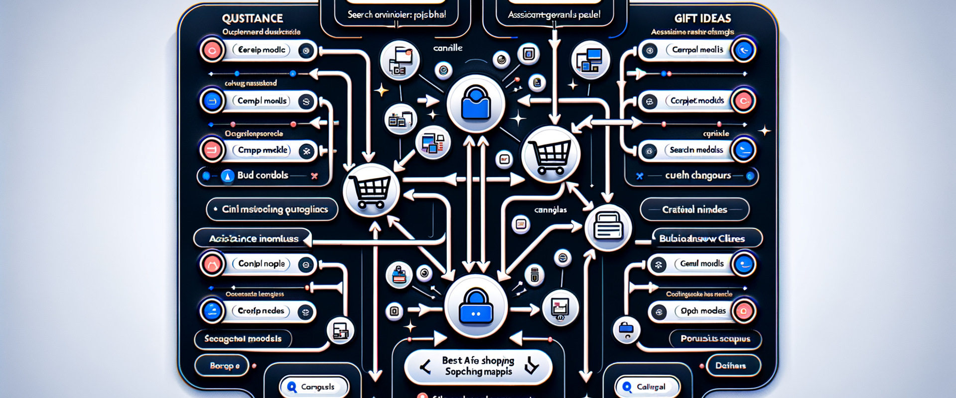 SERP intent map and assistant content clusters for shopping queries