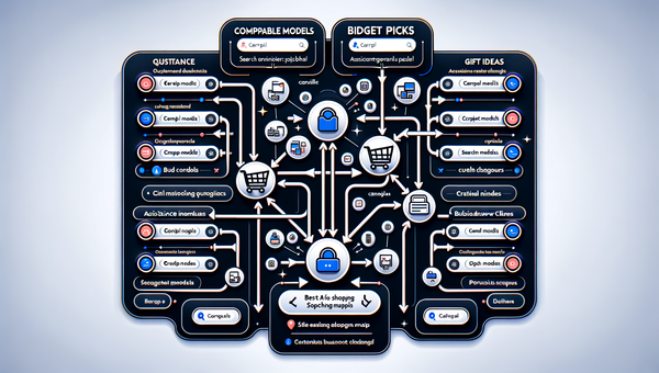 SERP intent map and assistant content clusters for shopping queries