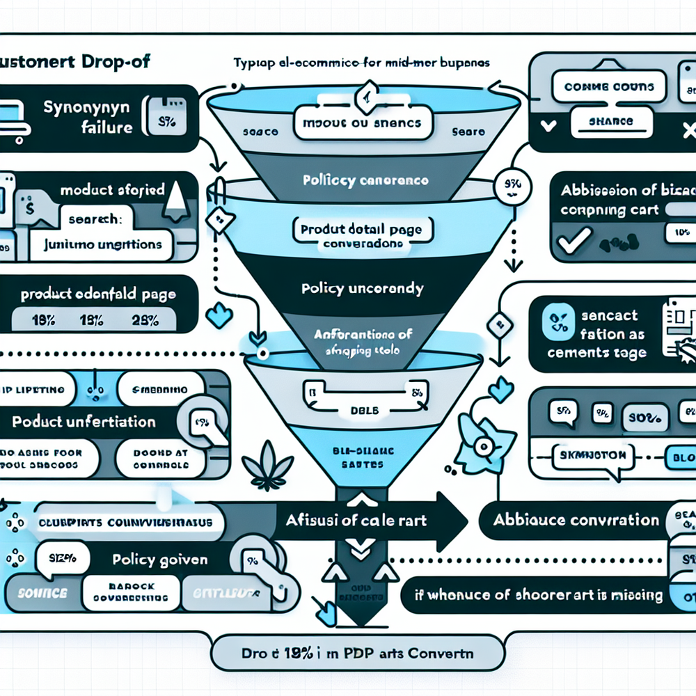 Annotated funnel diagram highlighting where mid-market sites lose revenue without agentic assistance.