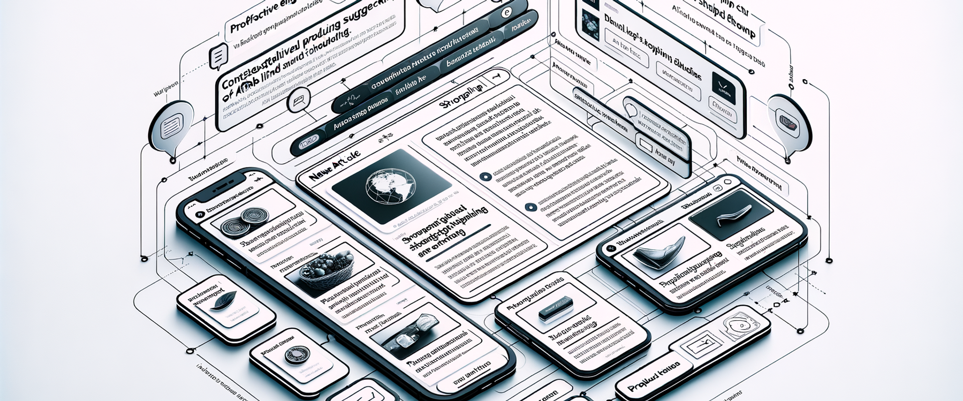 Contextual assistant flow engaging low-intent readers with subtle product suggestions.