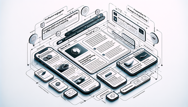 Contextual assistant flow engaging low-intent readers with subtle product suggestions.