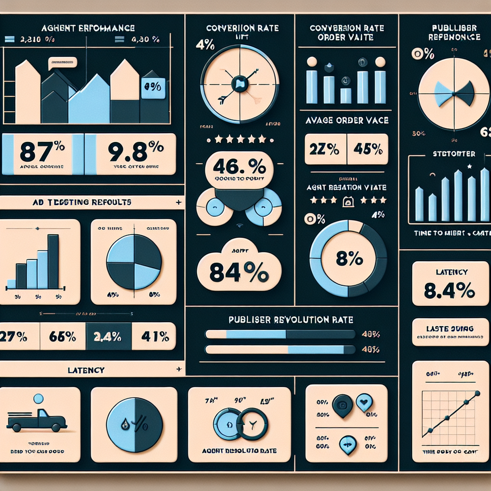 Agent performance dashboard with ROI and latency metrics