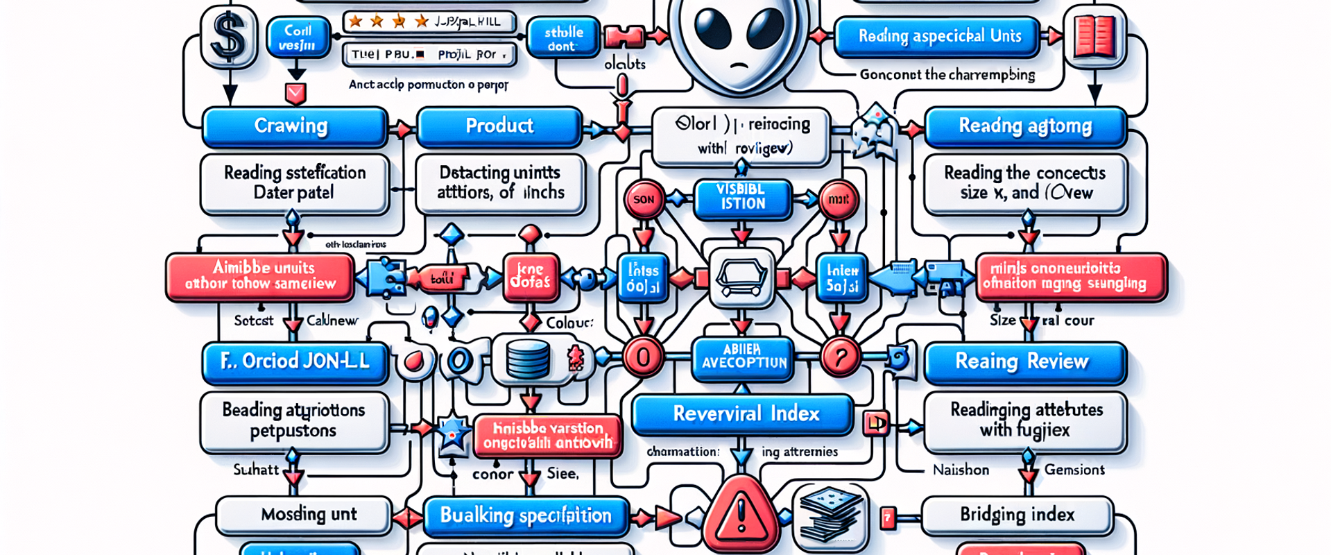 Diagram of how AI agents parse PDP content with callouts for schema, specs, and variants.
