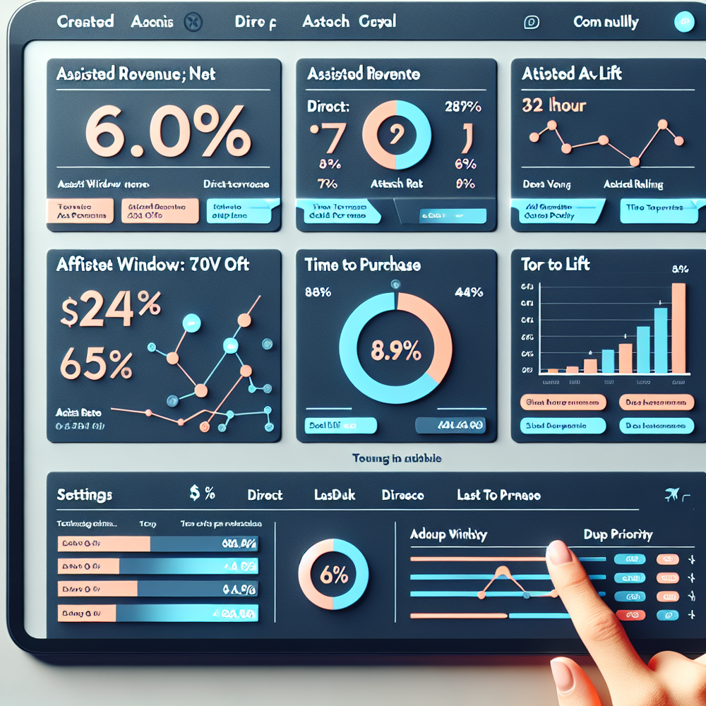 Dashboard view highlighting key chat-assisted revenue KPIs and configuration settings.