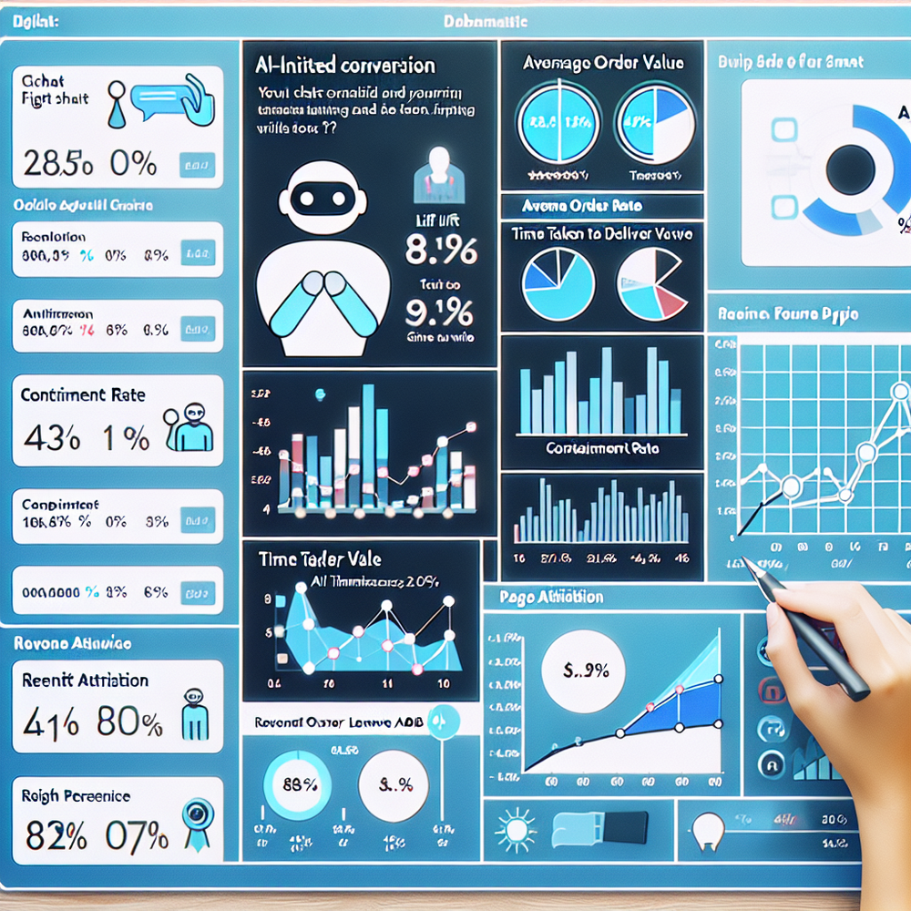 AI chat KPI dashboard highlighting conversion, AOV, and speed