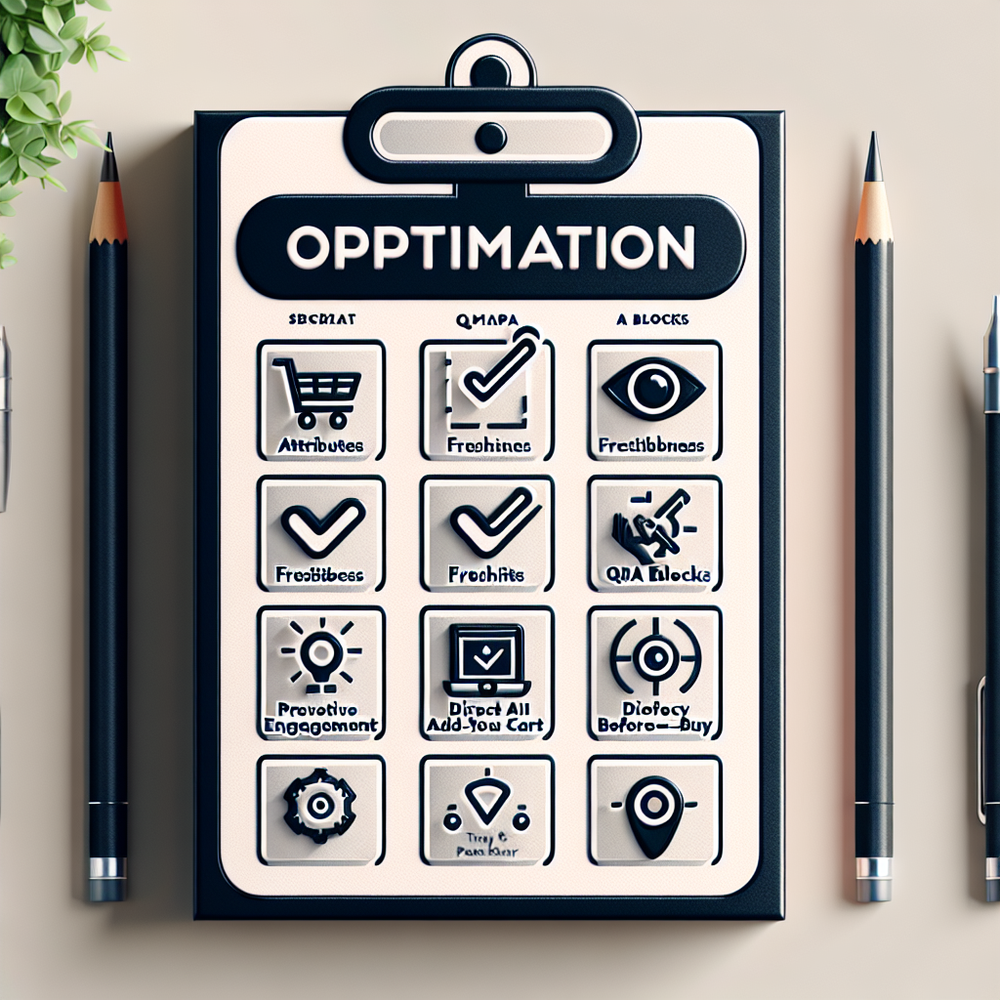 Optimization checklist for AI shopping agent visibility.