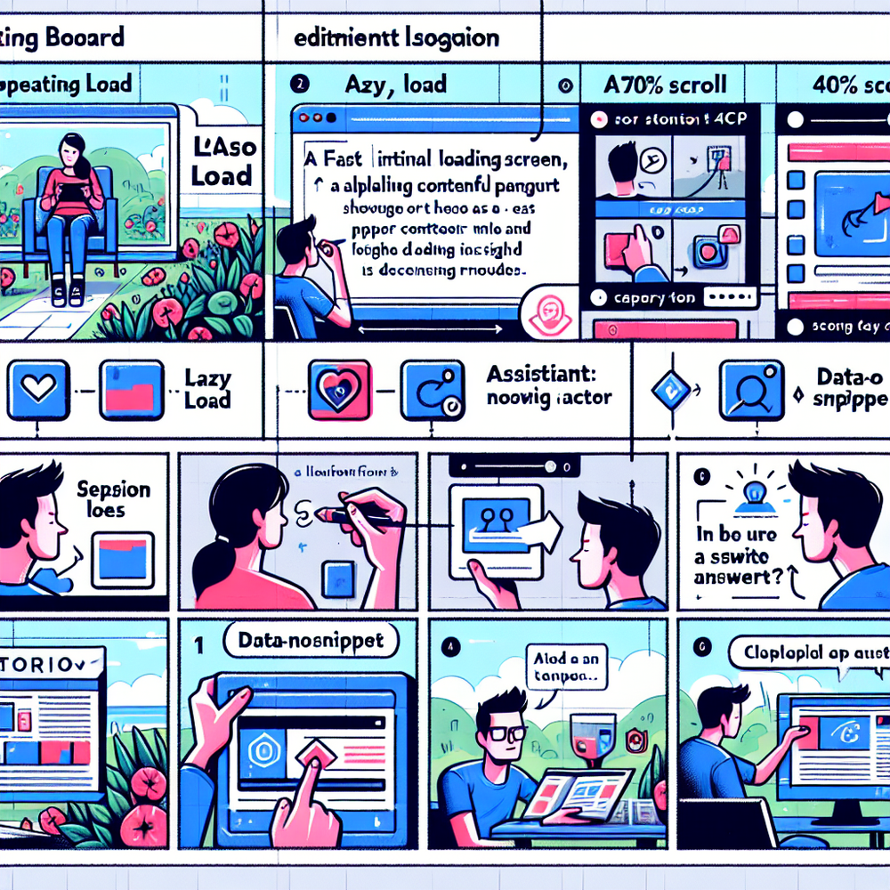 Annotated UX flow: assistant appears mid-scroll and answers inline without shifting core content.