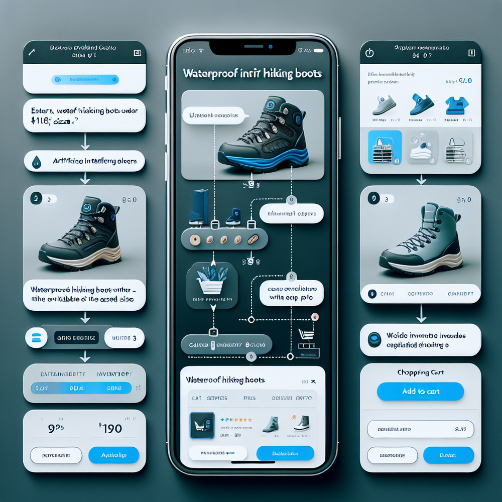 Architecture of AI chat resolving intent and enabling one-tap add to cart.