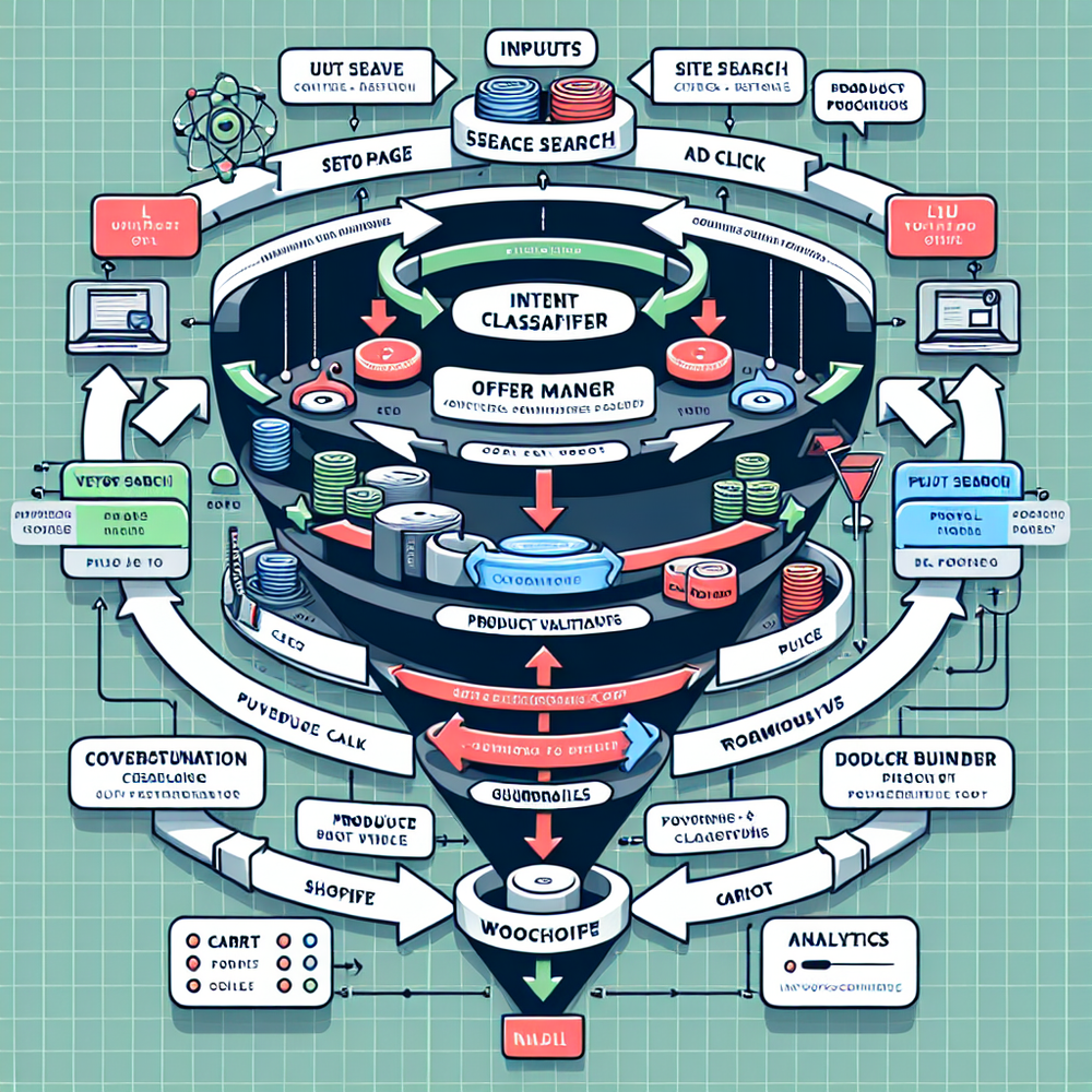 Architecture diagram showing NLU, retrieval, dialogue manager, and checkout components