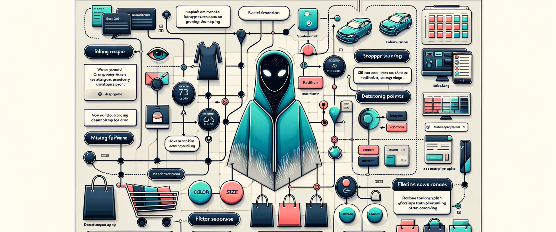 Diagram of conversational shopping friction points across the buyer journey.