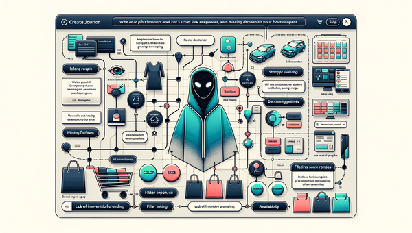 Diagram of conversational shopping friction points across the buyer journey.