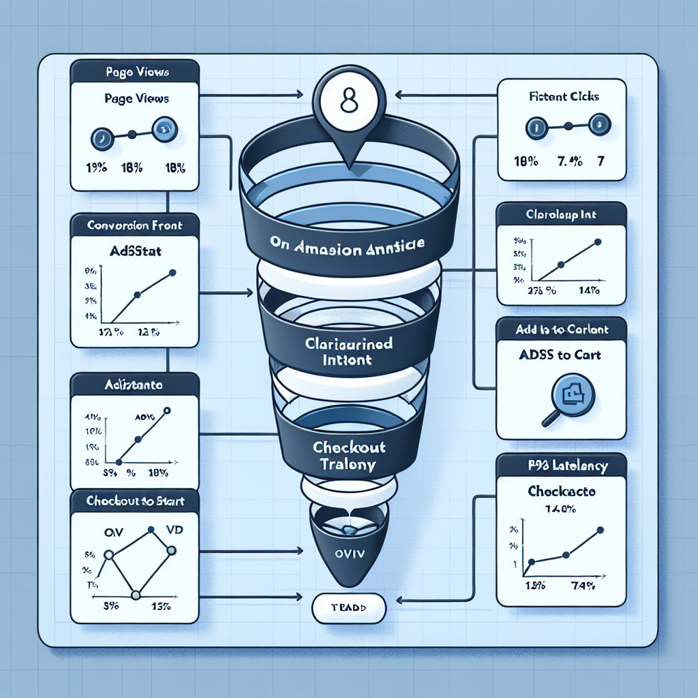 Assistant conversion funnel with example rates and KPI panel.
