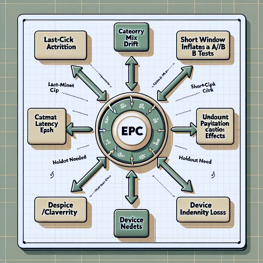 Diagram of bias sources affecting merchant-mix EPC tests.