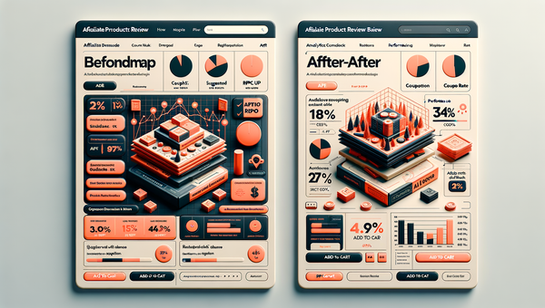 Before-and-after heatmap of an affiliate review page showing improved engagement and conversion when conversational chat is enabled.