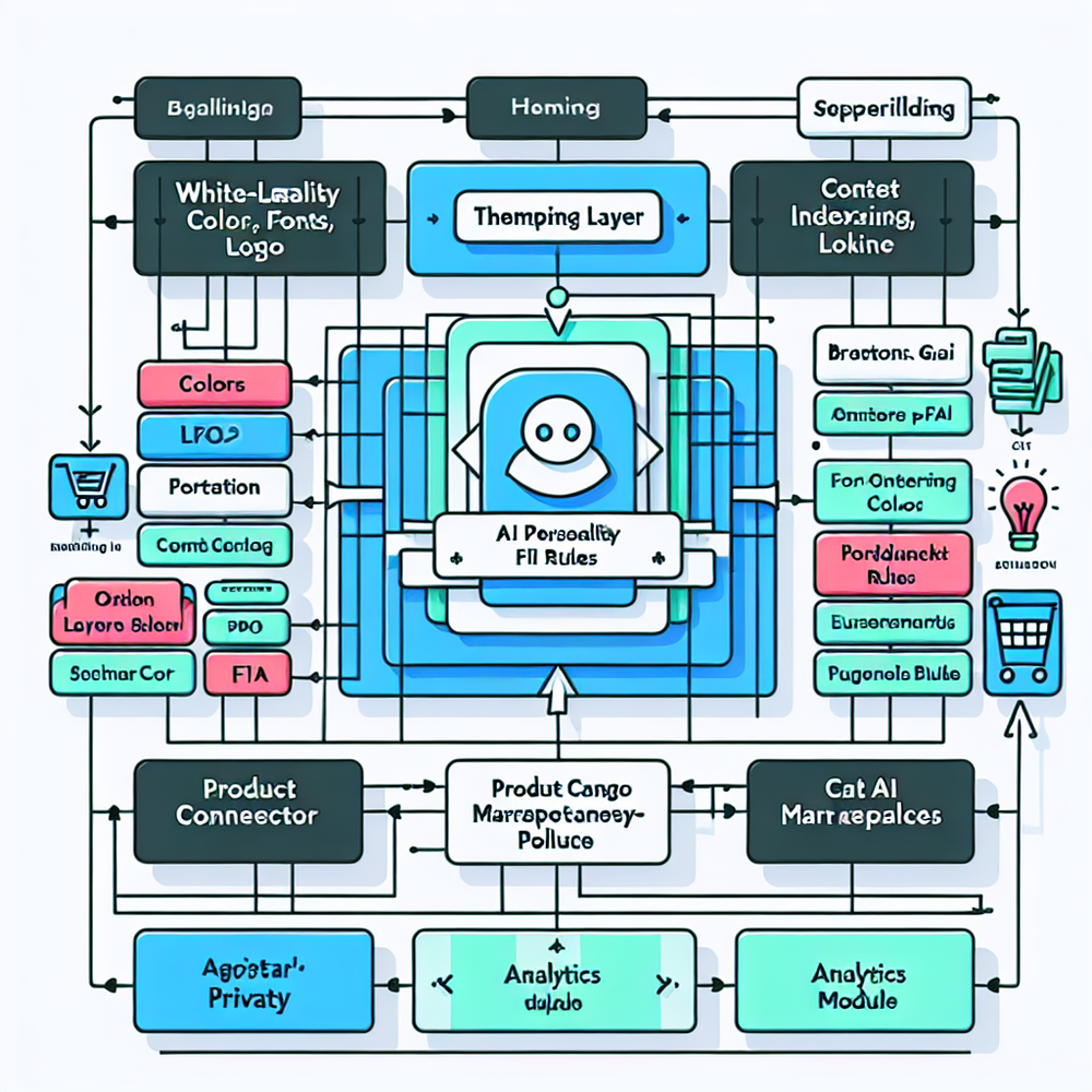 Architecture of a branded AI chat integrated with ecommerce stack