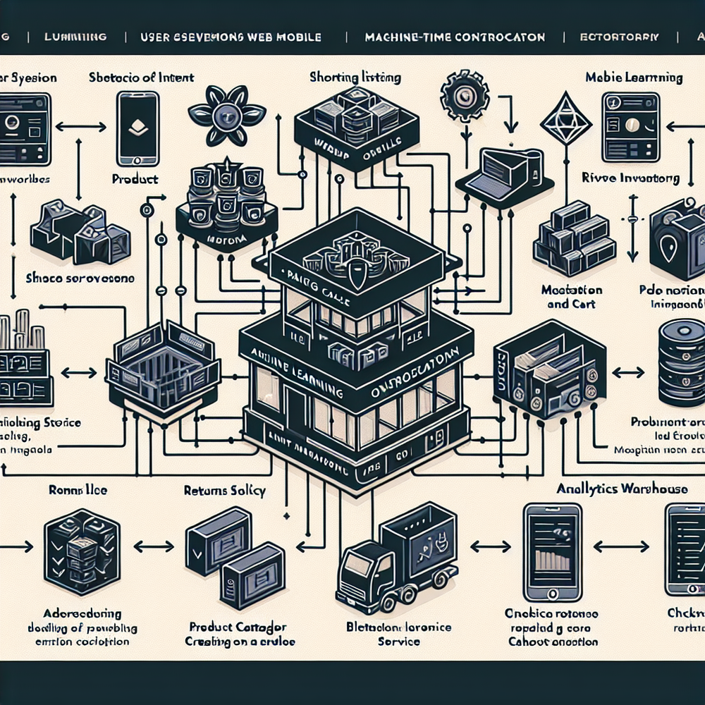 Agentic retail architecture showing orchestration, catalog, inventory, pricing, and telemetry to analytics.