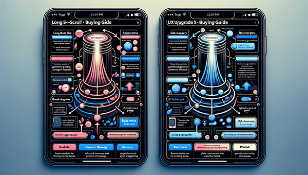 UX comparison: generic vs. contextual internal links in a buying guide