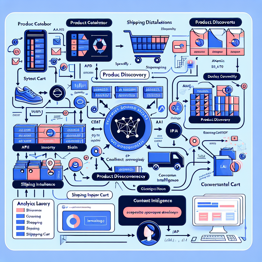 Architecture: Shopify catalog connected to Brambles.ai chat and cart