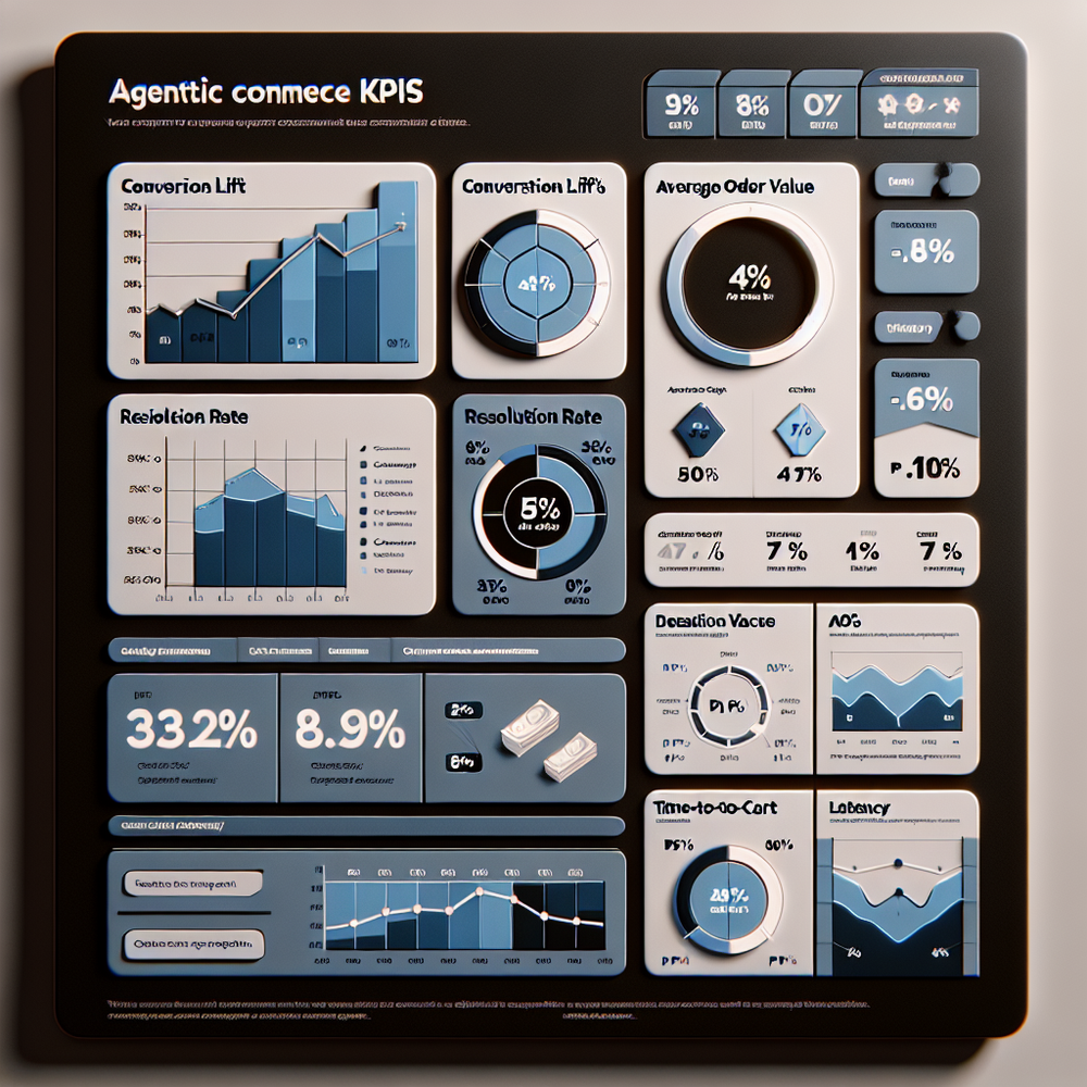 Analytics dashboard mockup comparing chatbot and agentic performance across key KPIs.
