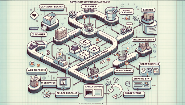 Architecture diagram of an agentic commerce flow from goal to cart.
