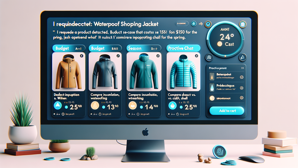 Conversational shopping flow extracting attributes and ranking products.